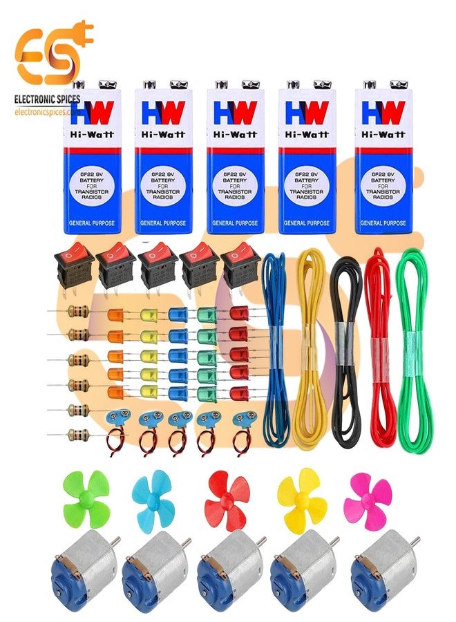 Electronicspices Electronic Spices DIY School Science Experiment Project Kit with DC Motor (61 Item) - Image 3
